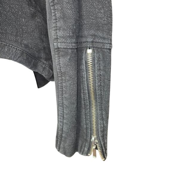 BlankNYC Women Small Jacket Dual Zipper Crepe Mesh Asymmetrical Motor City Moto - Picture 11 of 16